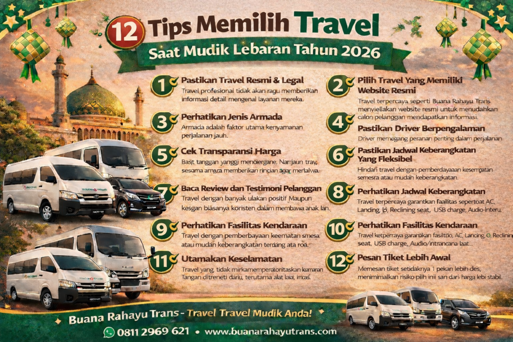 Tips Memilih Travel Saat Mudik Lebaran Tahun 2026