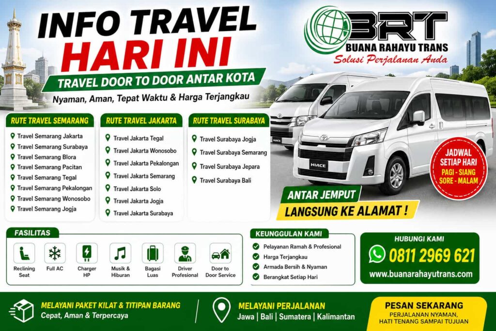 Info Keberangkatan Travel Hari ini