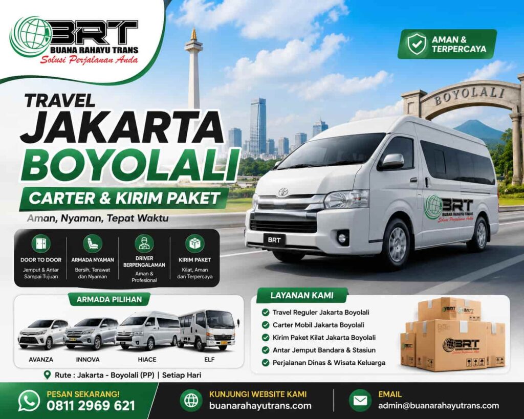 Travel Jakarta Boyolali Carter dan Kirim Paket Kilat