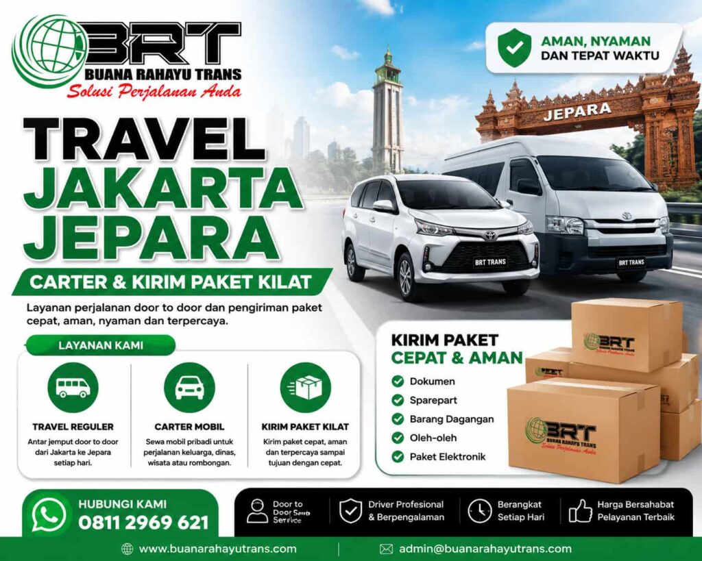 Travel Jakarta Jepara Carter dan Kirim Paket Kilat