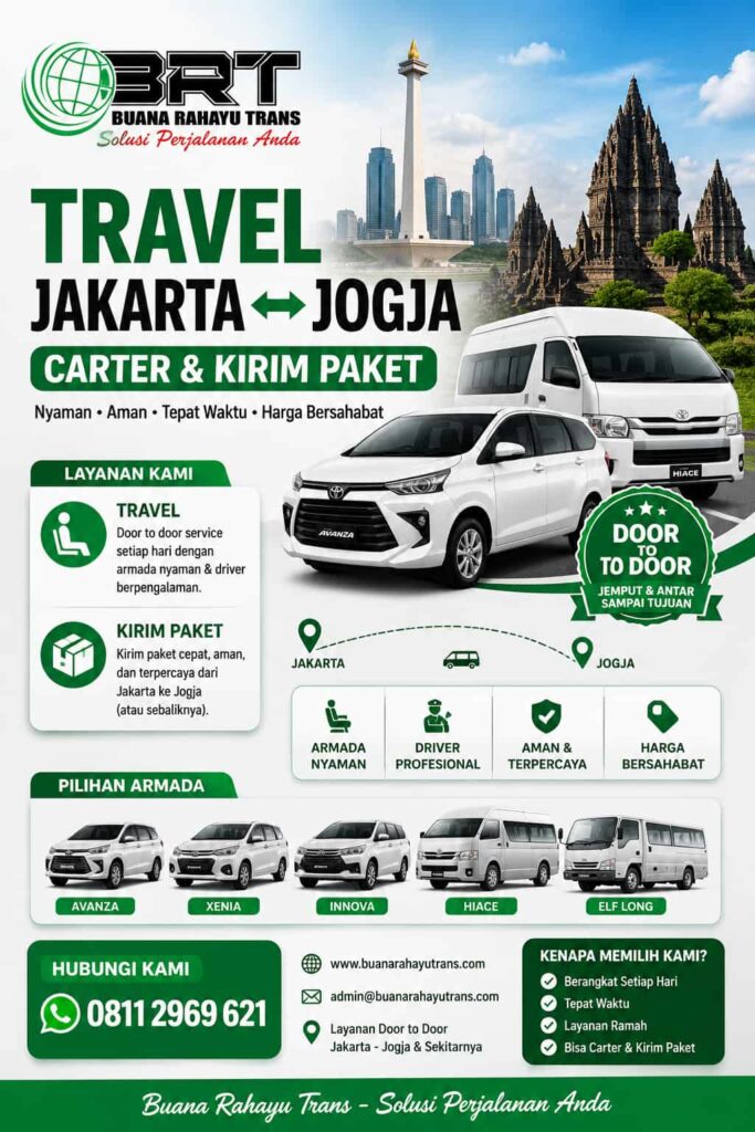 Travel Jakarta Jogja Carter dan Kirim Paket
