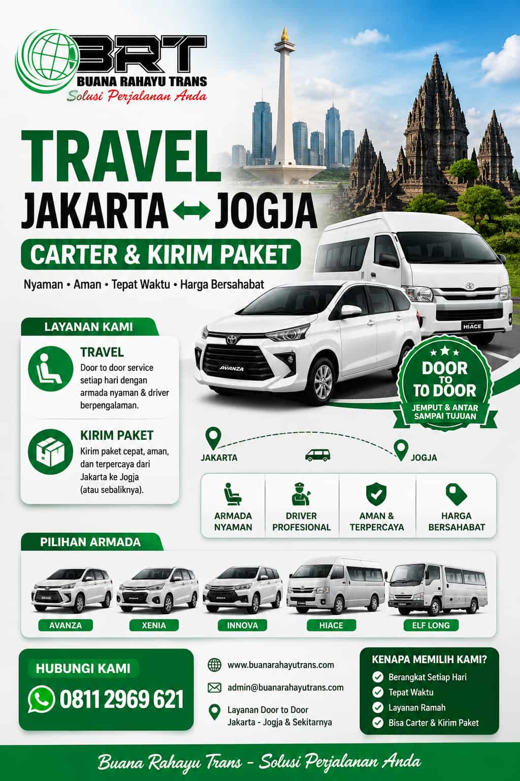 Travel Jakarta Jogja Carter dan Kirim Paket