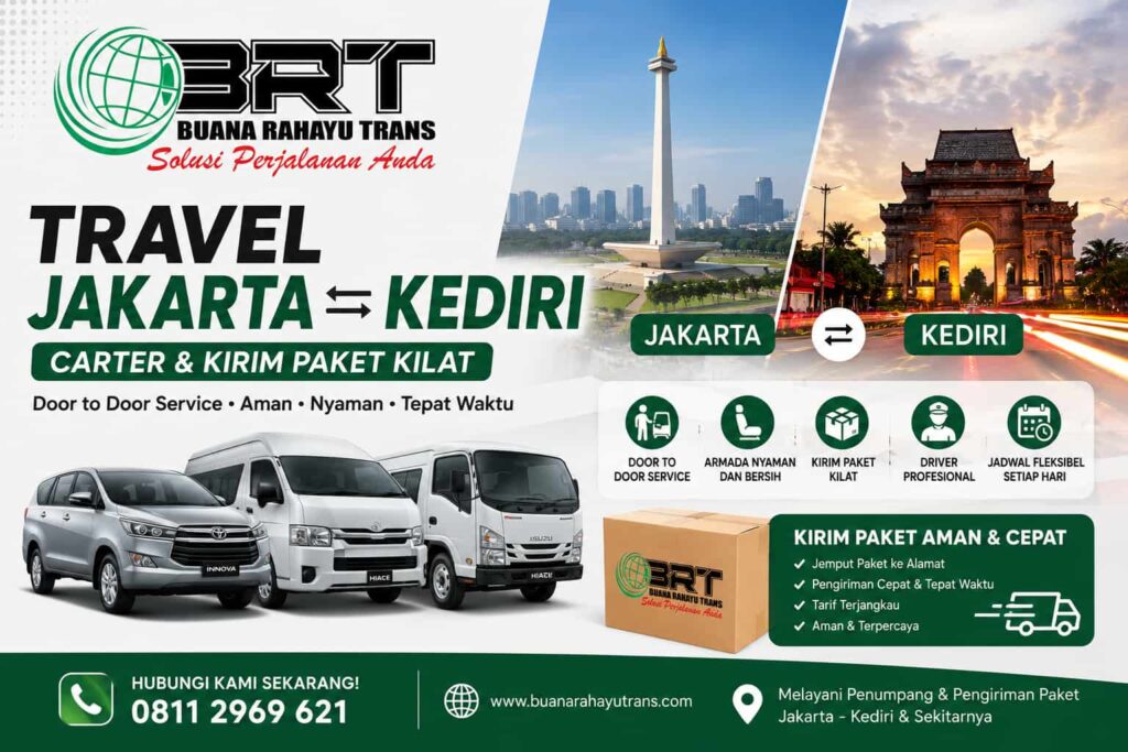 Travel Jakarta Kediri Carter dan Kirim Paket