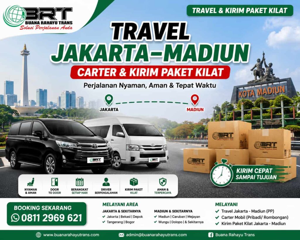 Travel Jakarta Madiun Carter dan Kirim Paket Kilat