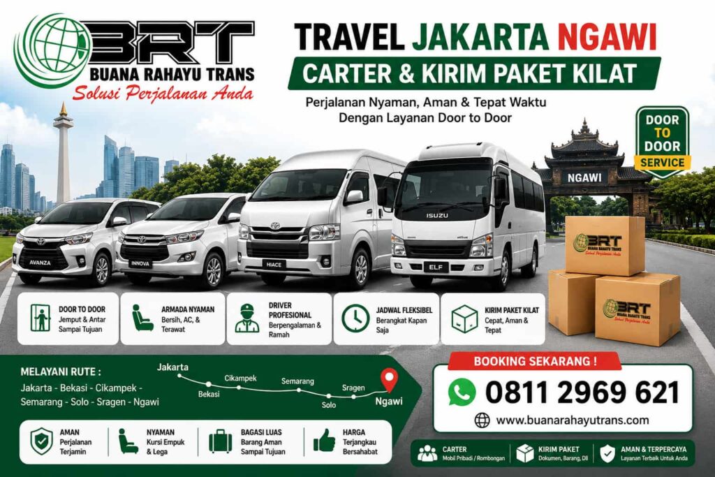 Travel Jakarta Ngawi Carter dan Kirim Paket