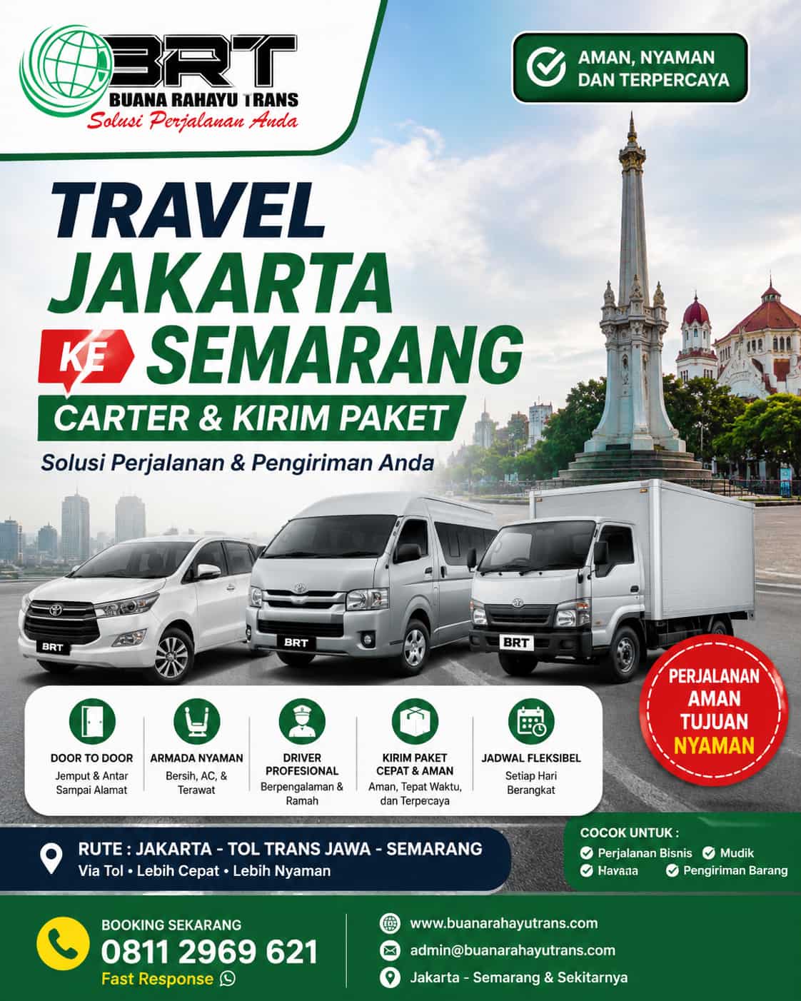 Travel Jakarta Semarang Carter dan Kirim Paket