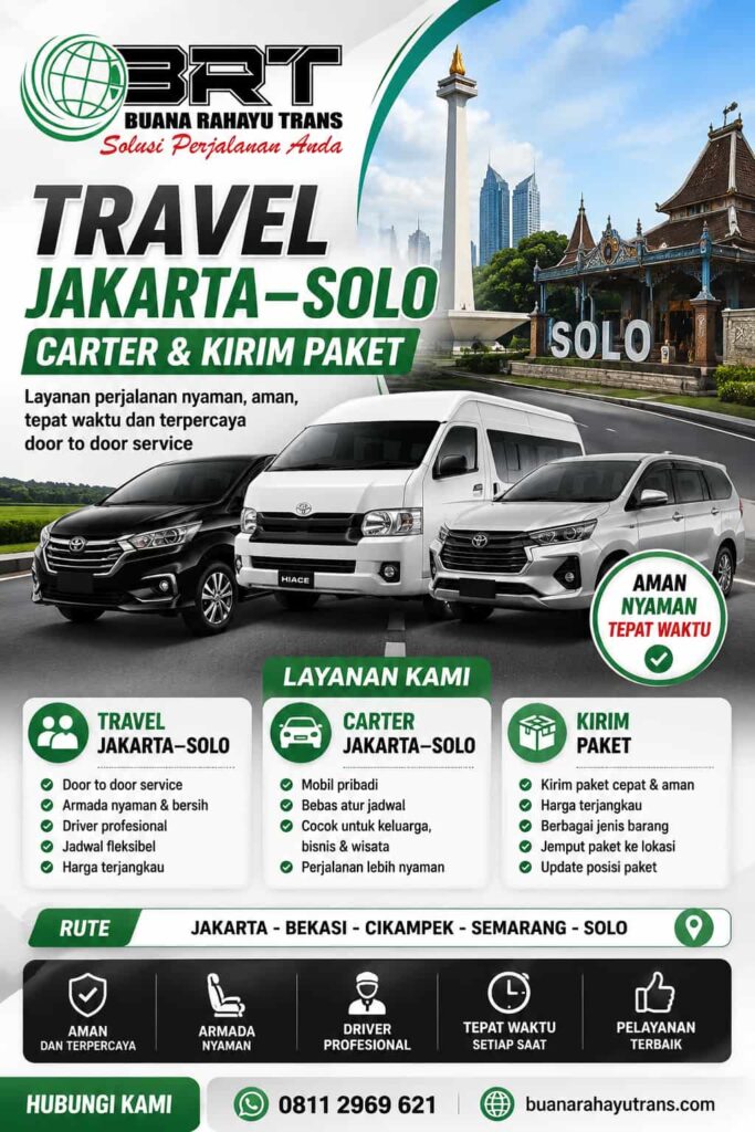 Travel Jakarta Solo Carter dan Kirim Paket