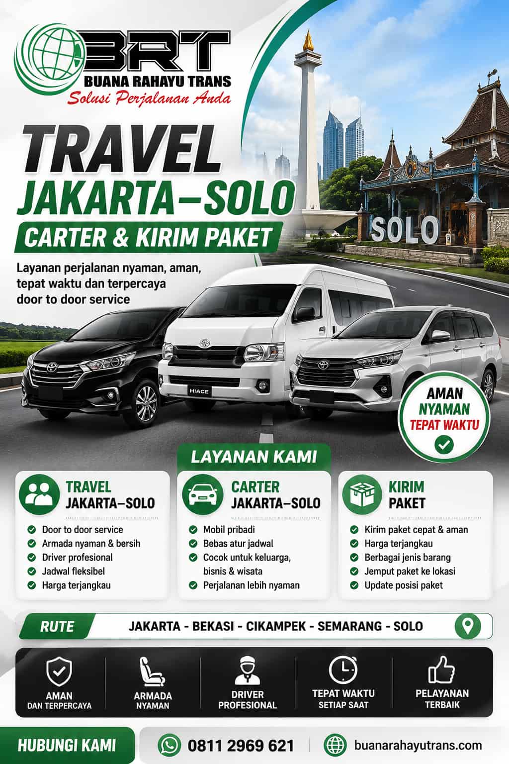 Travel Jakarta Solo Carter dan Kirim Paket