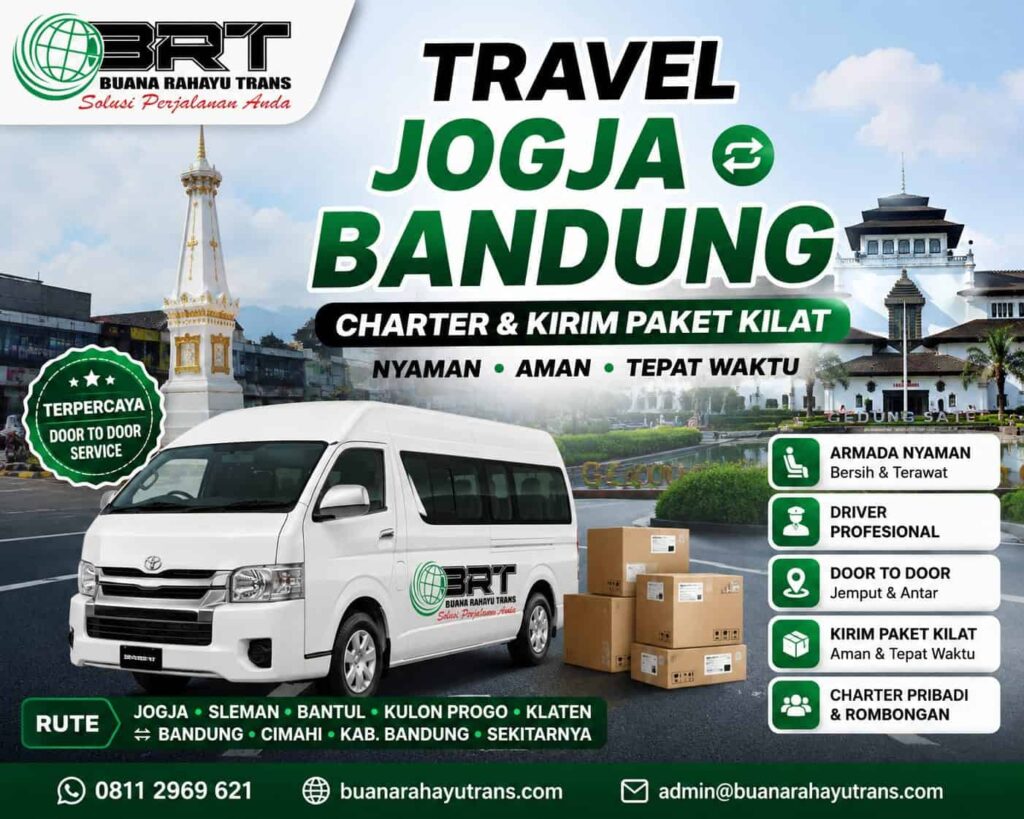 Travel Jogja Bandung Charter dan Kirim Paket kilat