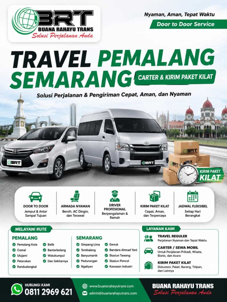 Travel Pemalang Semarang Carter dan Kirim Paket