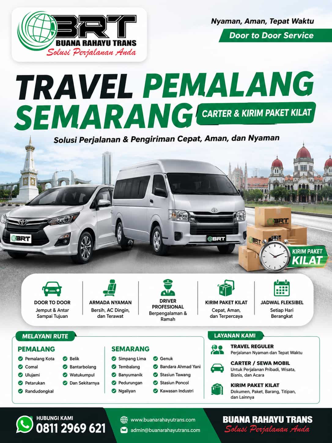 Travel Pemalang Semarang Carter dan Kirim Paket