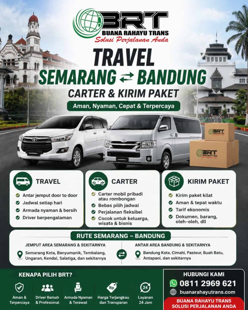 Travel Semarang Bandung Carter dan Kirim Paket Kilat