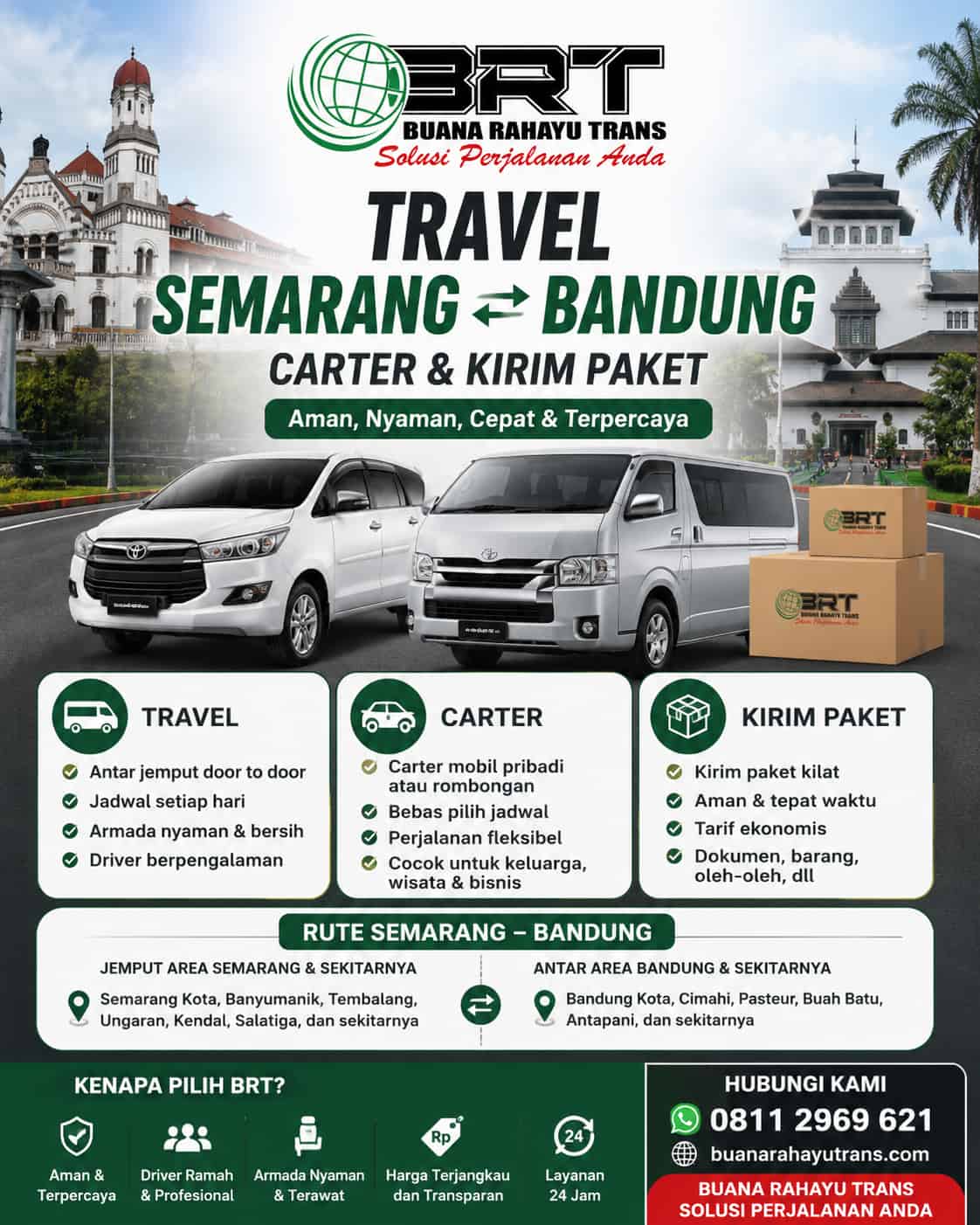 Travel Semarang Bandung Carter dan Kirim Paket Kilat
