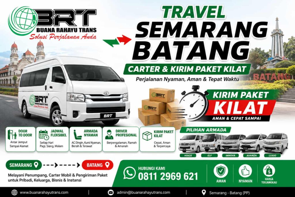 Travel Semarang Batang Carter dan Kirim Paket Kilat