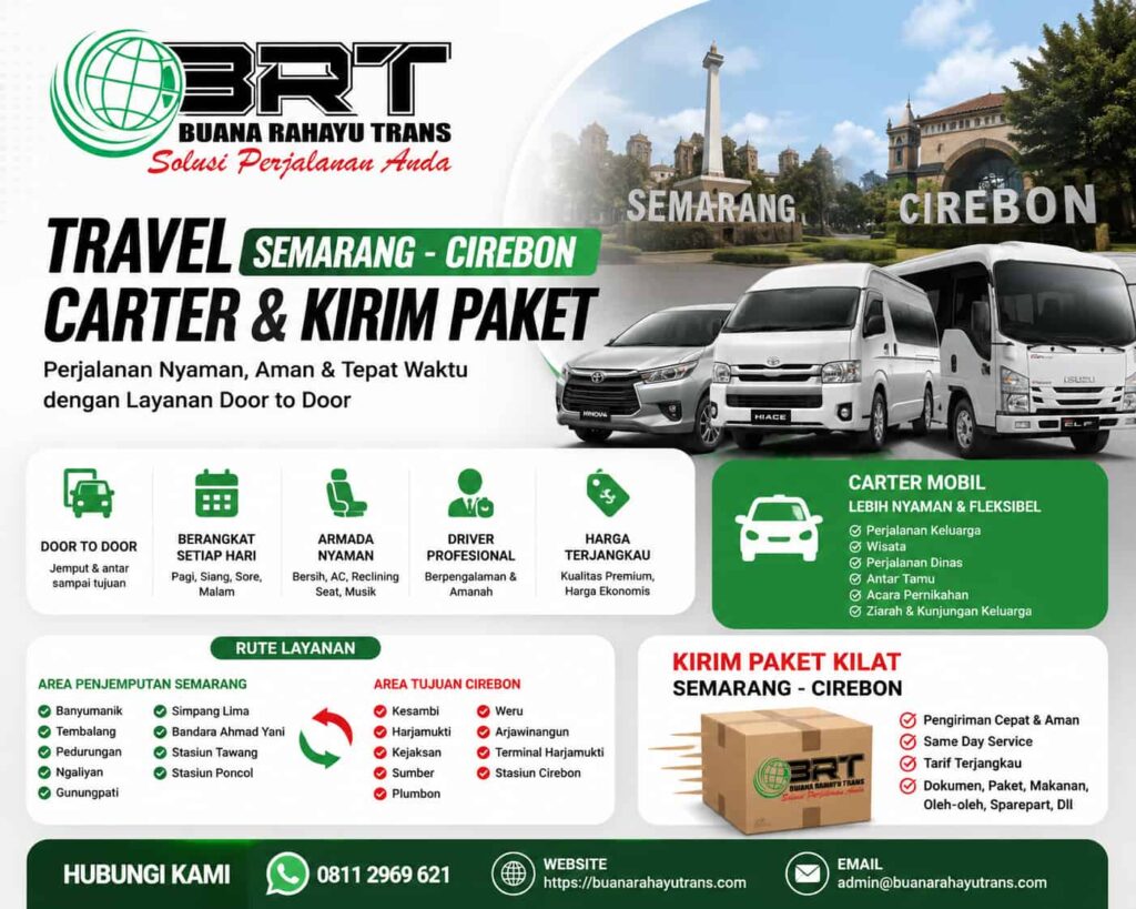 Travel Semarang Cirebon Carter dan Kirim Paket Kilat