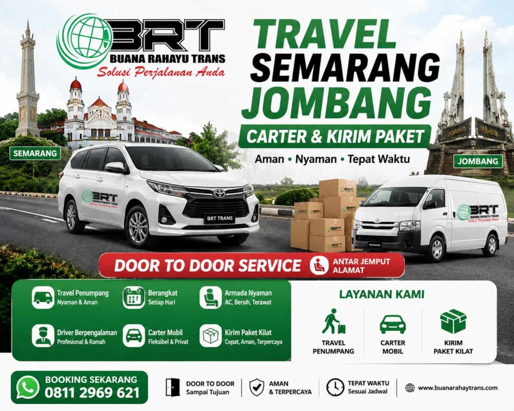 Travel Semarang Jombang Carter dan Kirim Paket Kilat