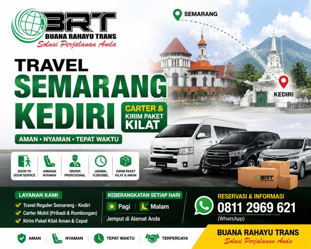 Travel Semarang Kediri Carter dan Kirim Paket Kilat
