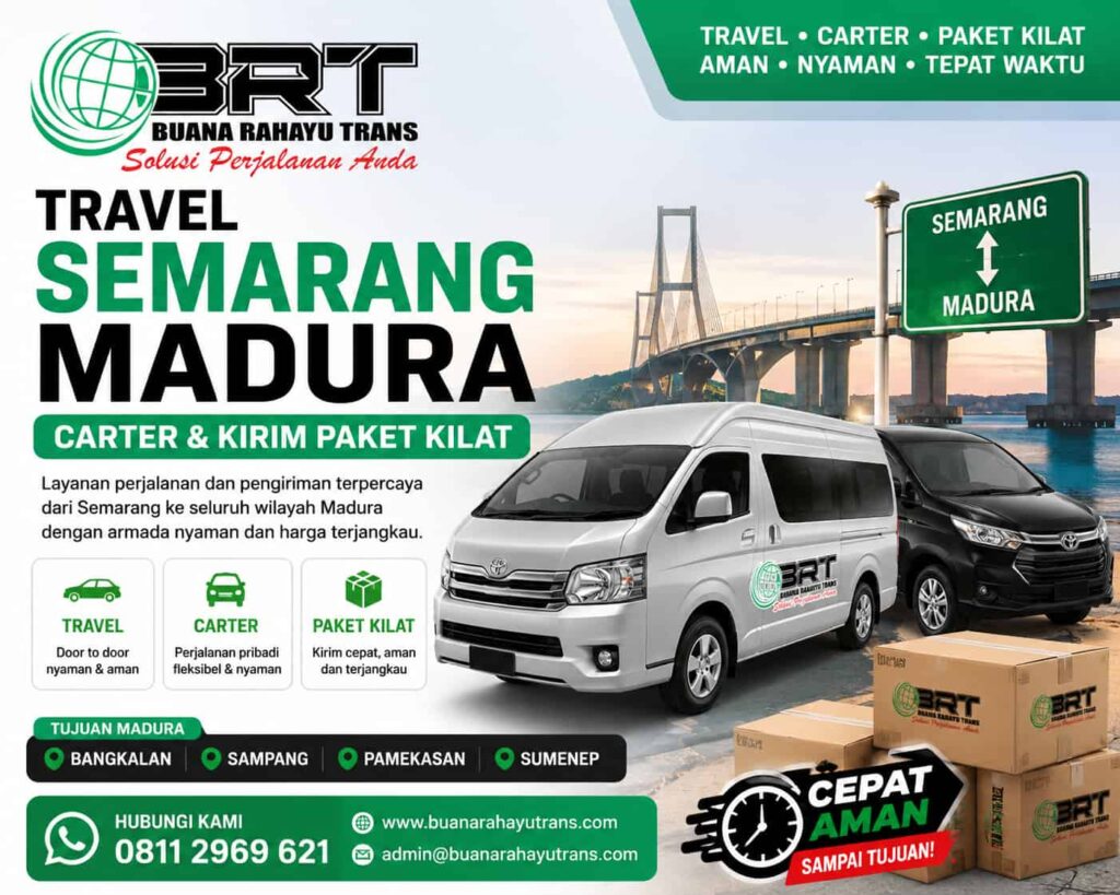 Travel Semarang Madura Carter dan Kirim Paket Kilat
