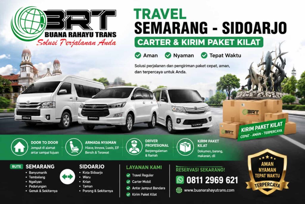 Travel Semarang Sidoarjo Carter dan Kirim Paket