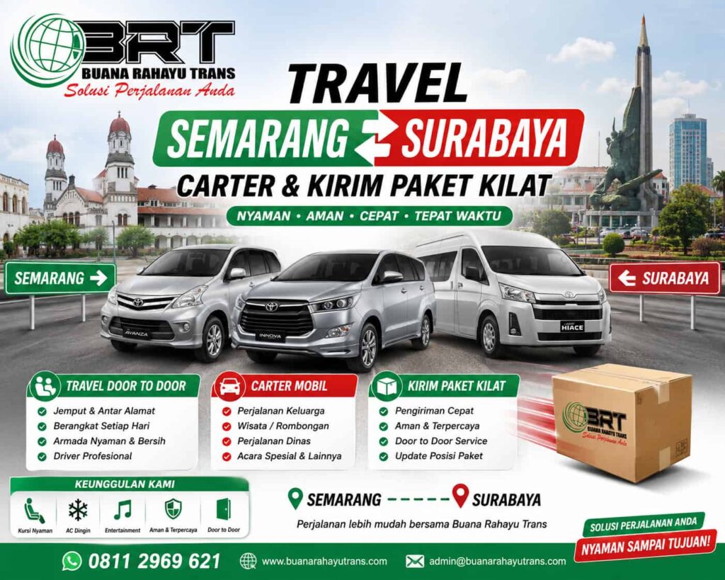 Travel Semarang Surabaya Carter dan Kirim Paket Kilat