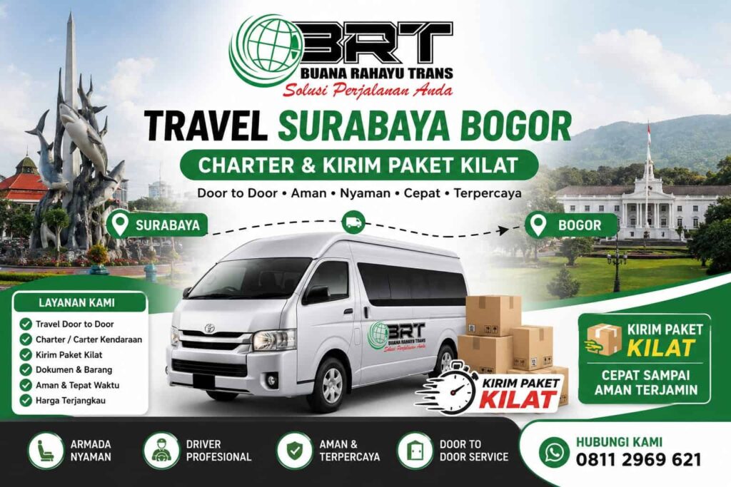 Travel Surabaya Bogor Charter dan Kirim Paket