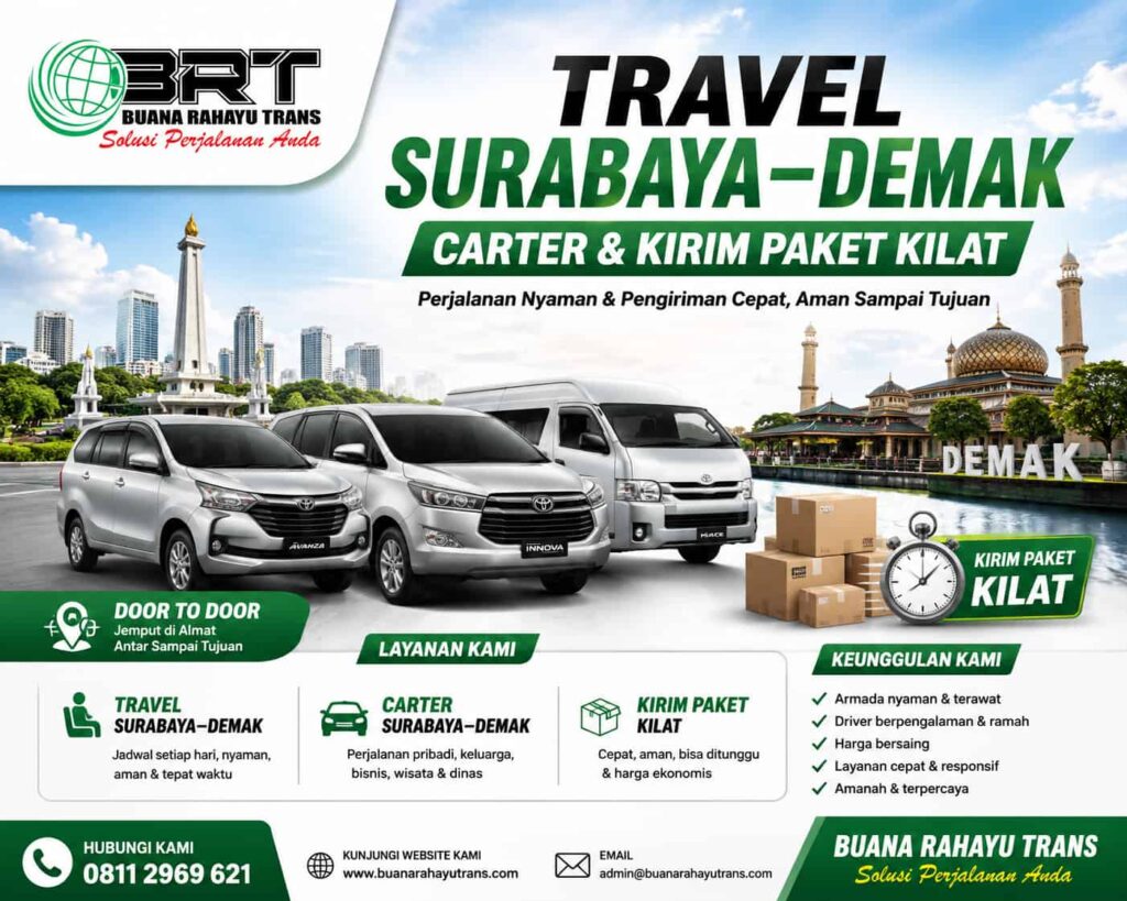 Travel Surabaya Demak Carter dan Kirim Paket Kilat
