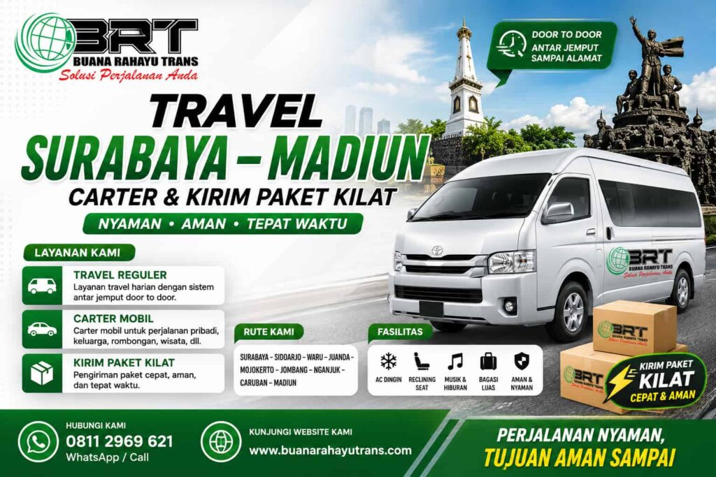 Travel Surabaya Madiun Carter dan Kirim Paket Kilat
