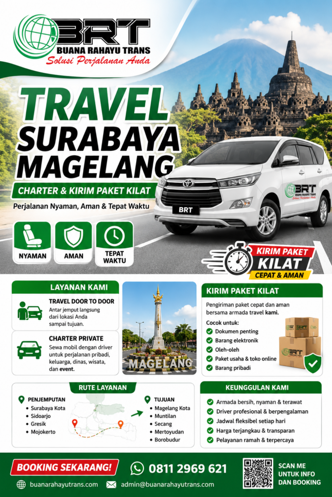 Travel Surabaya Magelang Carter dan Kirim Paket Kilat