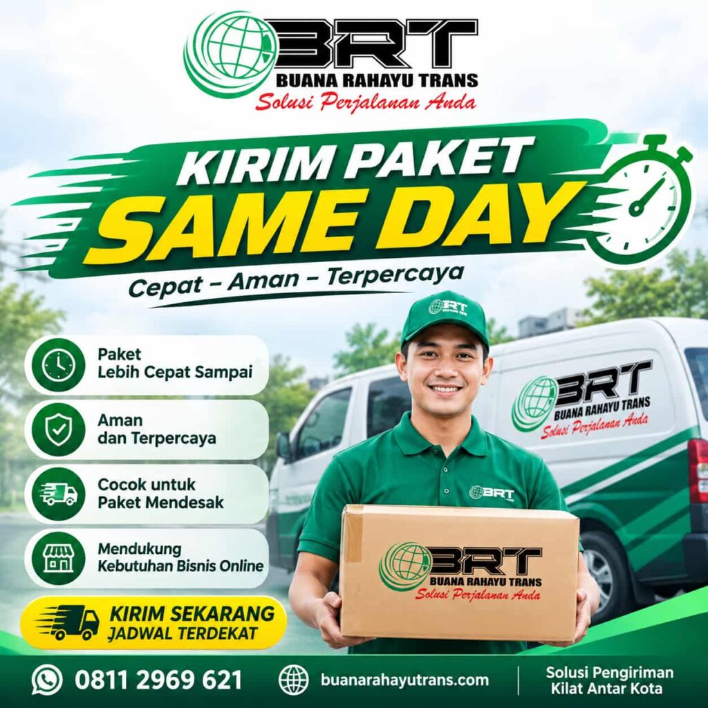 Kirim Paket Same Day Hari ini Juga Sampai