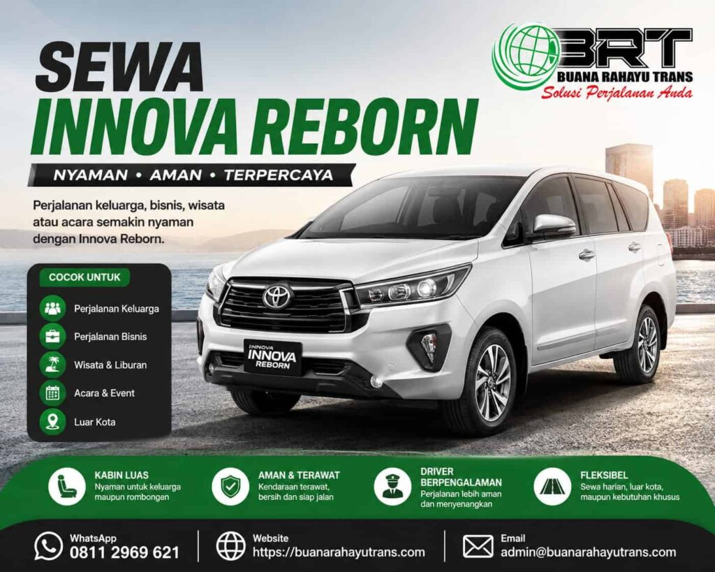 Sewa Mobil/ Charter Toyota Inova Reborn Dalam kota Maupun luar Kota